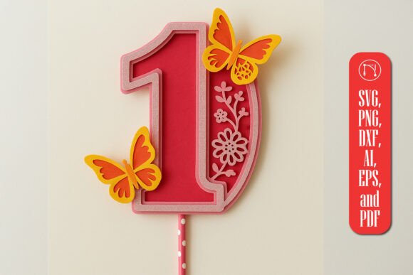3D Butterfly Number 1 Topper SVG Review for Real Projects