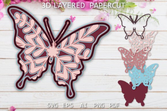 3D Butterfly SVG Design: A Vibrant Shape for Local Business Branding