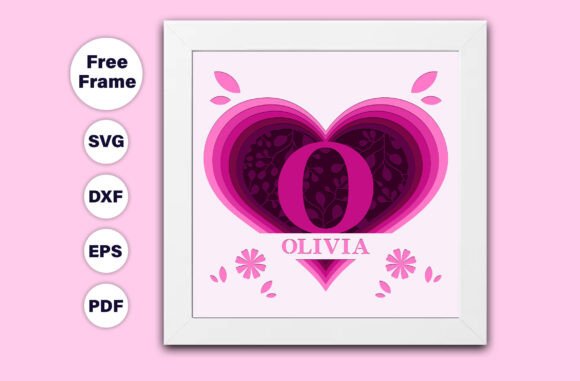 3D Flower Split Monogram A-Z Shadow Box for Creative Branding