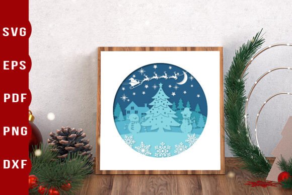 3D Shadow Box Christmas Papercut SVG Review for Embroidery Projects