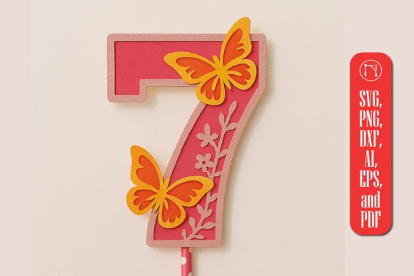 3D SVG Butterfly Topper for Life Events And Celebrations