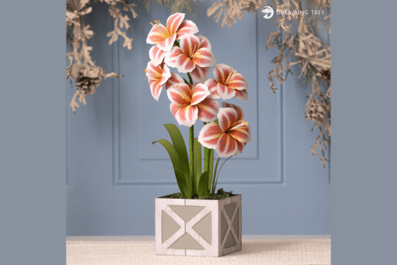 Amaryllis SVG: A 3D Floral Composition for Real Crafting