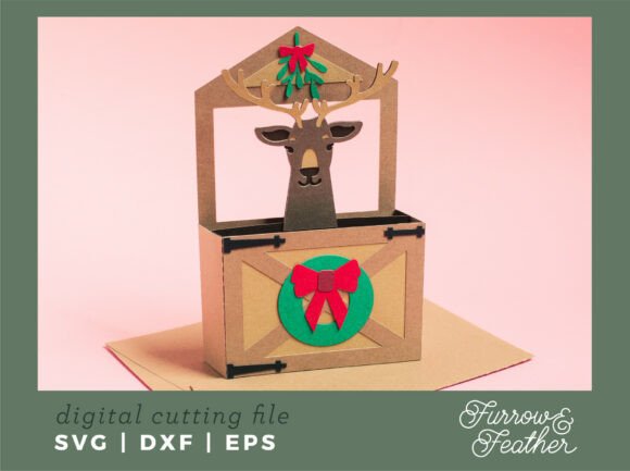Christmas Reindeer Card - Christmas SVG Review