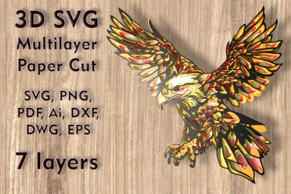 Eagle 3D SVG Multilayer PaperCut Files: A Brand Designer’s Perspective