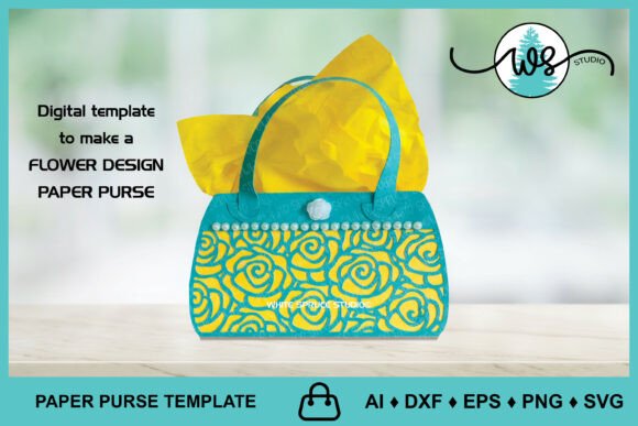 Flower Design Paper Purse 3D SVG Review for Real Embroidery Projects