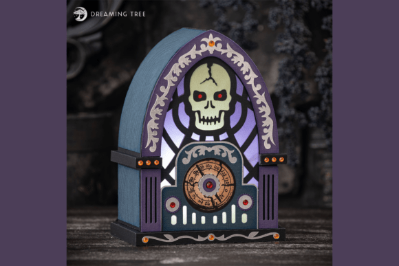 Haunted Radio 3D SVG: A Halloween Graphic Design Asset for Local Branding