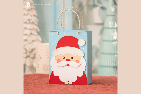 Santa Bag SVG: A Festive 3D Graphic for Christmas Design Projects