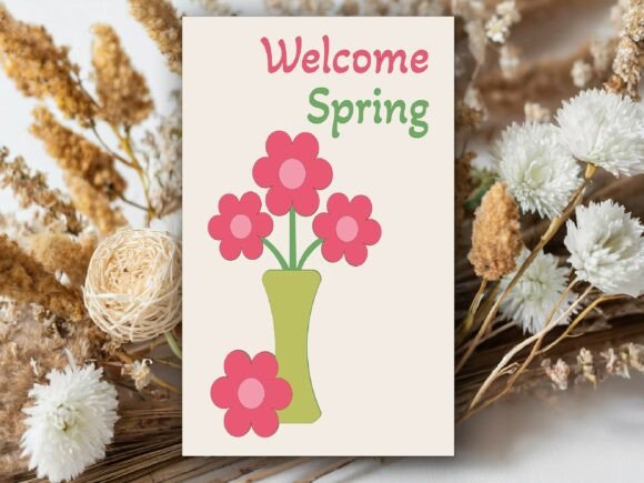 Spring Floral Card SVG - A 3D Spring Design for Local Business Branding