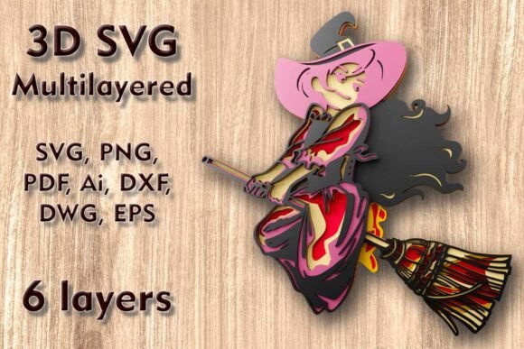 Witch 3D SVG Multilayer Cutting Files Review for Real Projects
